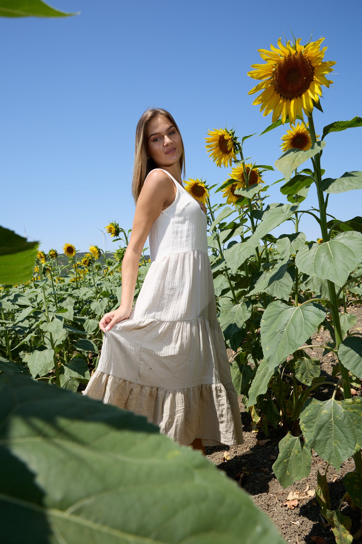 Gaia Layered Muslin Dress