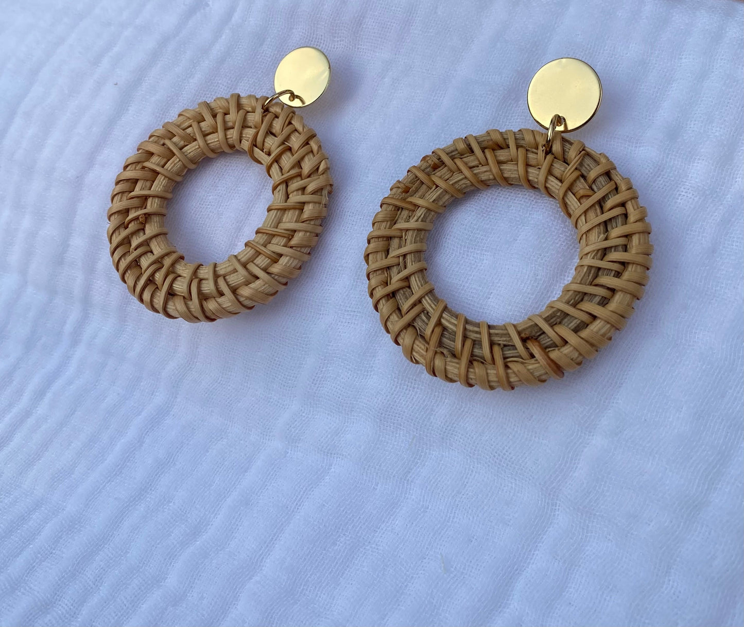 Wicker Hoop Earrings