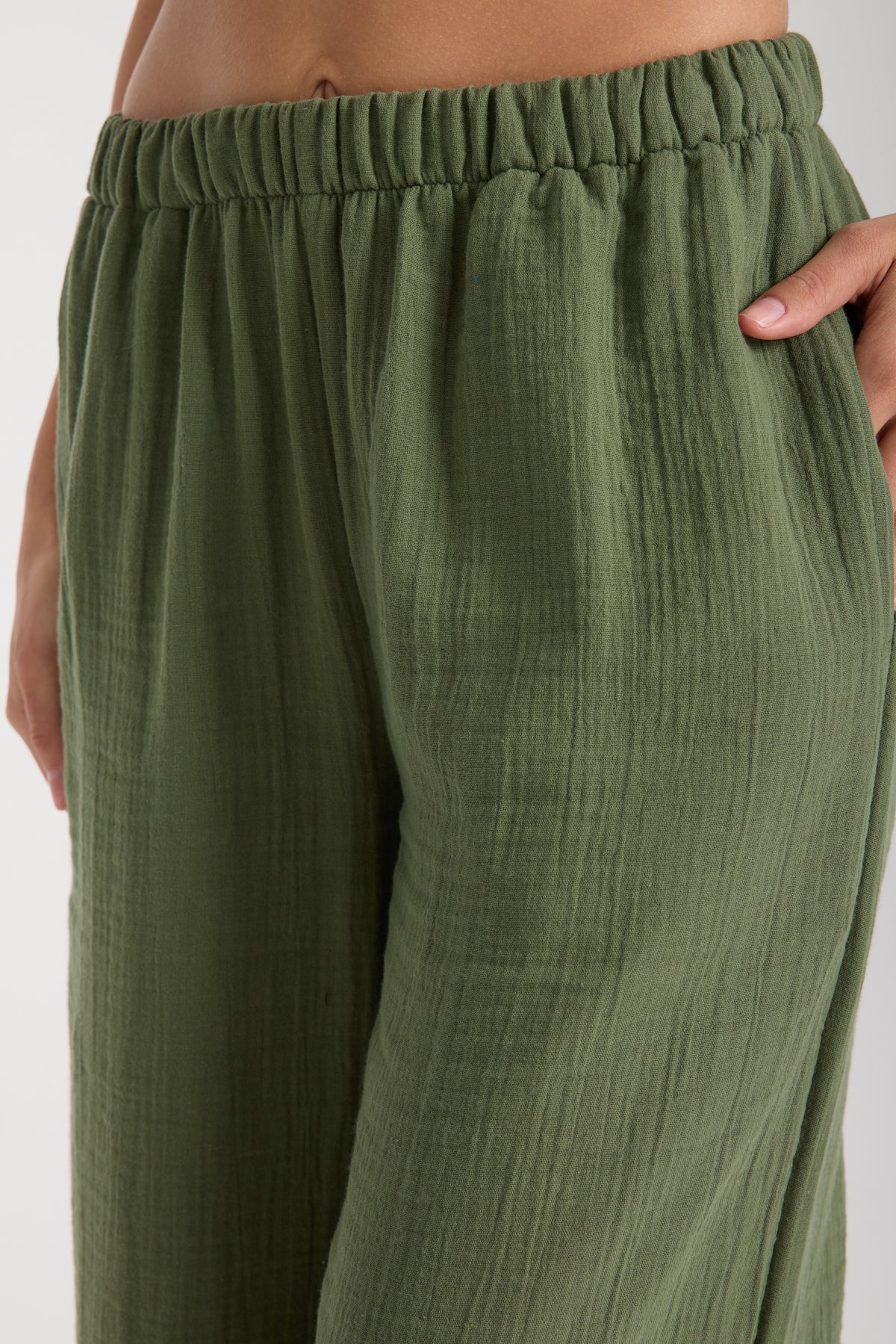 Double Layered Muslin Wide Leg Trousers