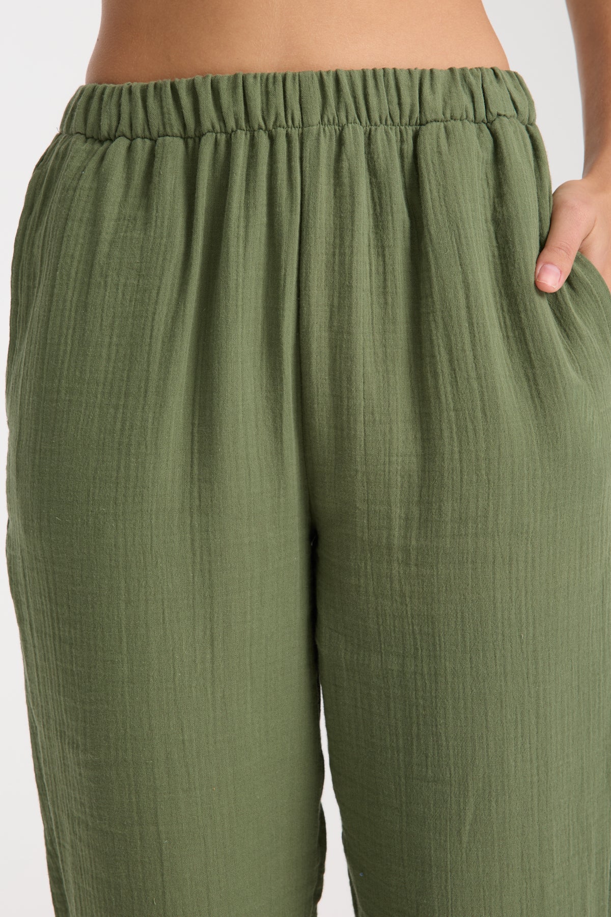 Double Layered Muslin Plain Trousers