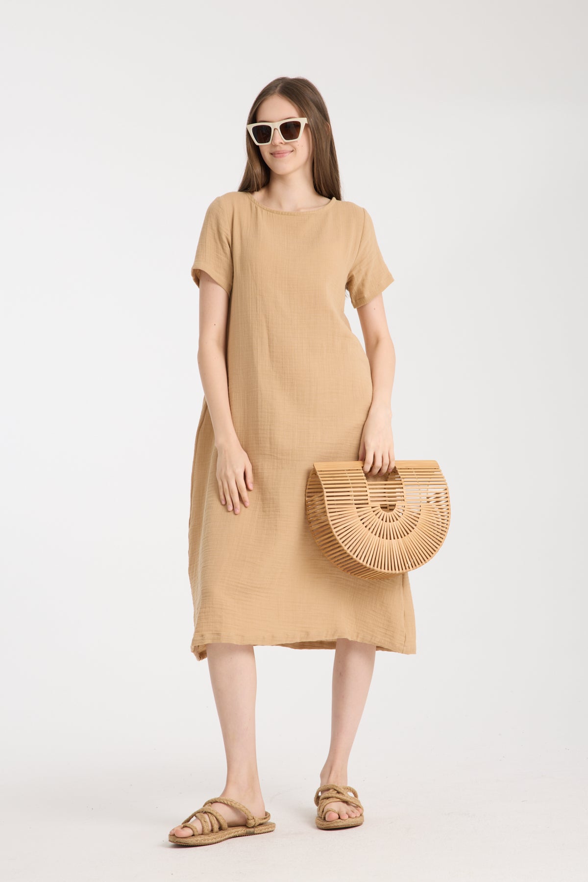 Double Layered Muslin Dress