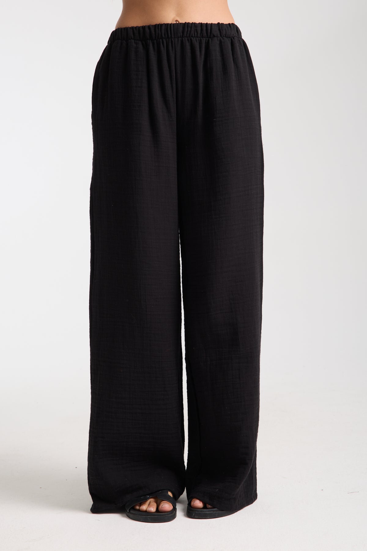 Double Layered Muslin Wide Leg Trousers