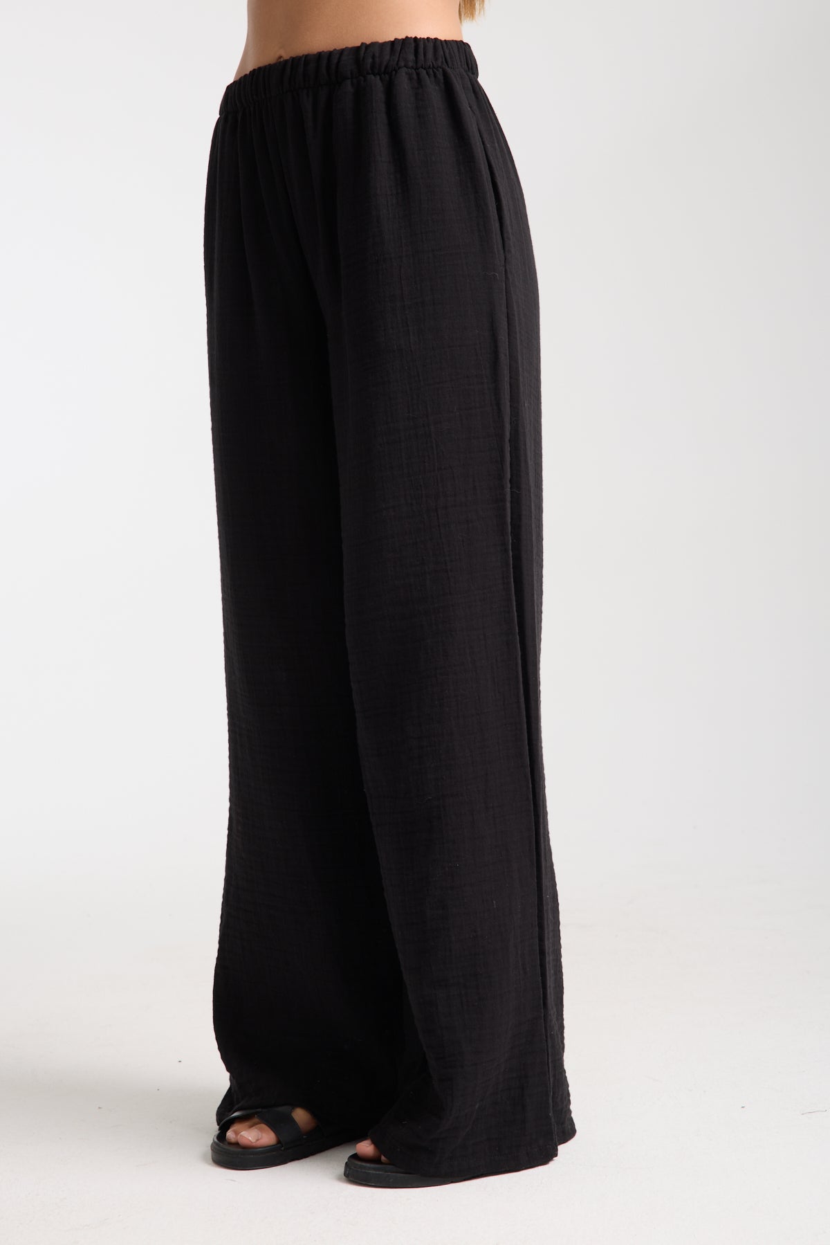 Double Layered Muslin Wide Leg Trousers