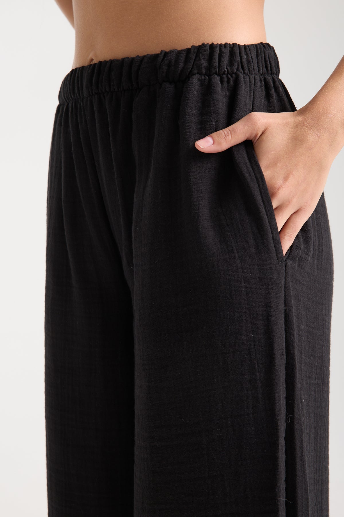Double Layered Muslin Wide Leg Trousers