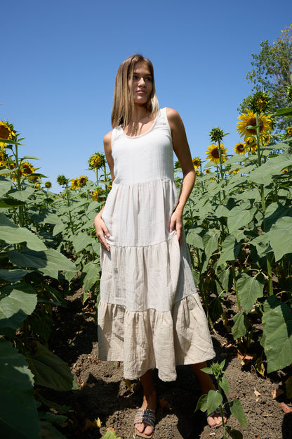 Gaia Layered Muslin Dress