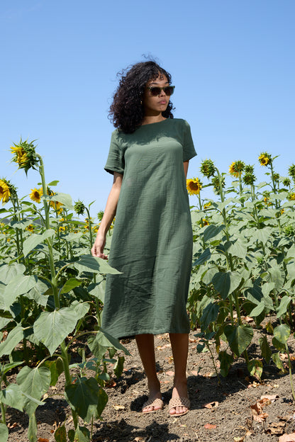 Double Layered Muslin Dress