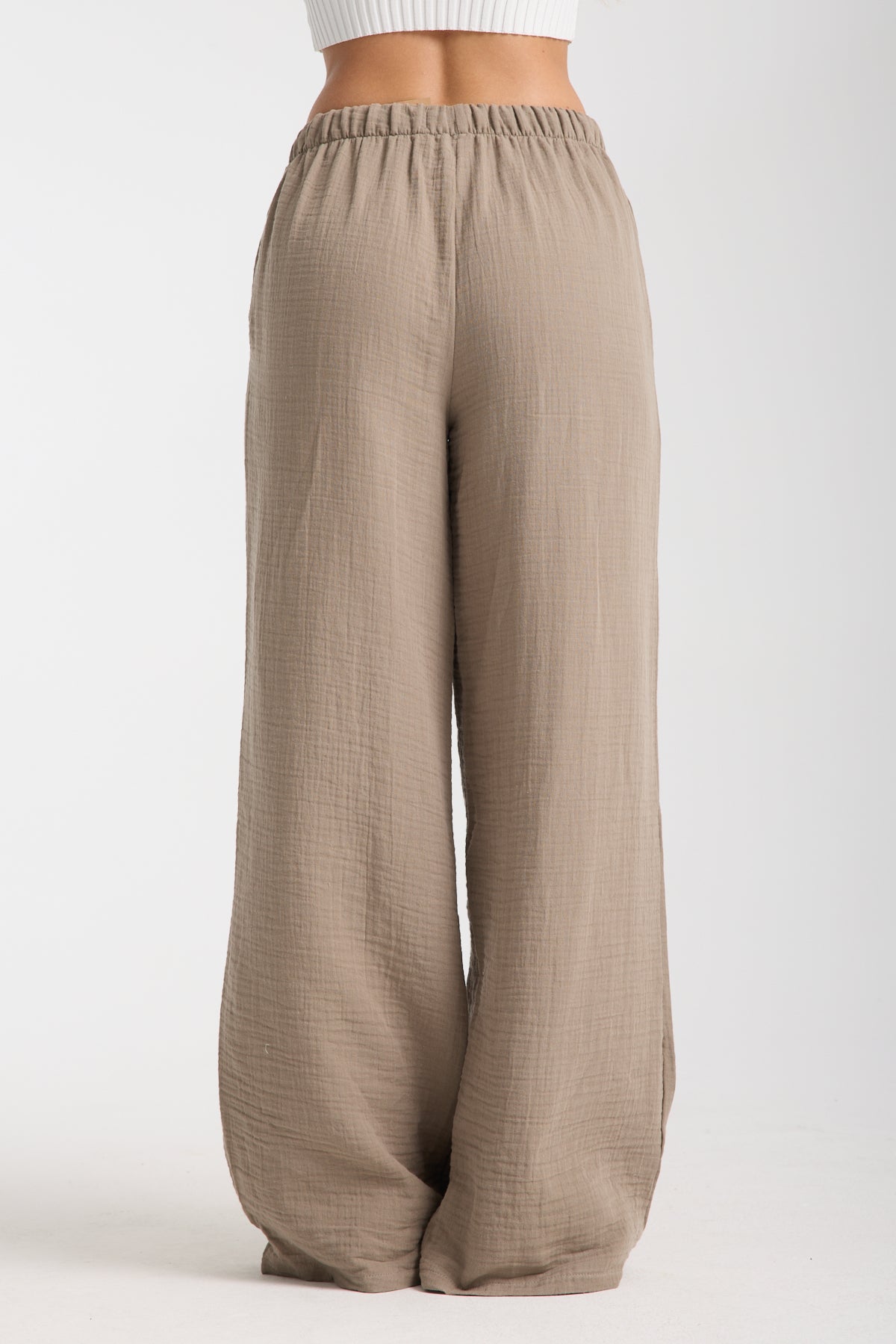 Double Layered Muslin Wide Leg Trousers