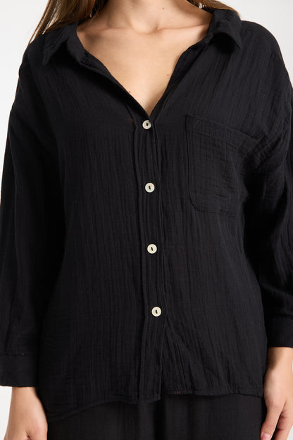 Double Layered Muslin Shirt Set