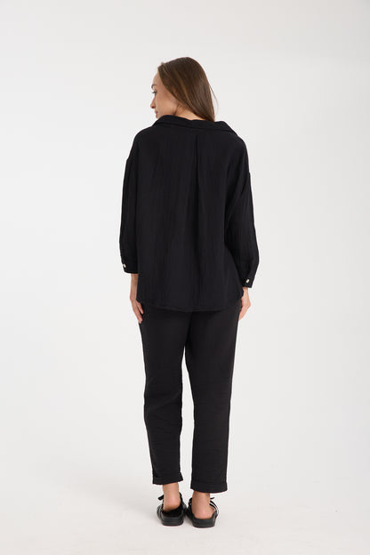 Double Layered Muslin Shirt Set