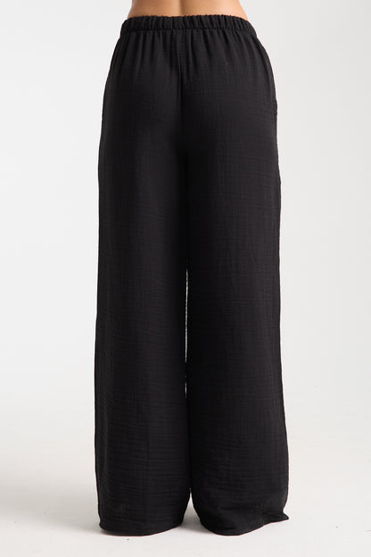 Double Layered Muslin Wide Leg Trousers
