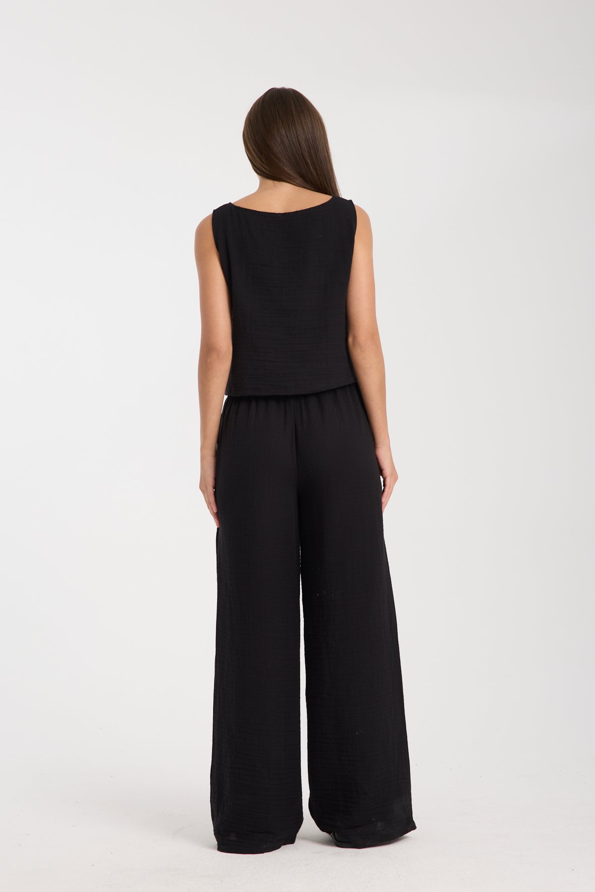 Double Layer Muslin Wide Leg Set